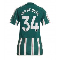 Manchester United Donny van de Beek #34 Bortedrakt Dame 2023-24 Kortermet